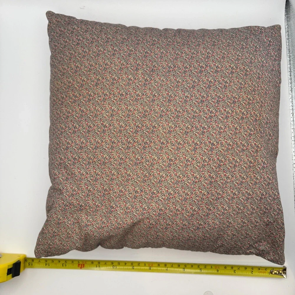 Vtg Quilted Heart Pillow Cottagecore Calico Floral Country Patchwork Cushion 15